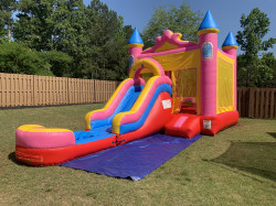 Princess Castle Bounce House Combo - Wet